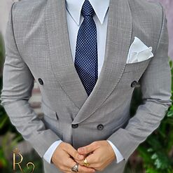 Costum gri Italian Style Sacou si Pantalon C4048 2