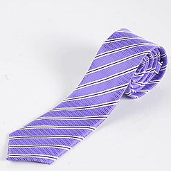Cravata lila dungi oblice cod - CV95-Accesorii