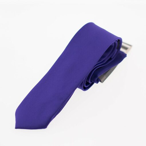 Cravata mov/albastrui satinata de barbati - CV226-Accesorii