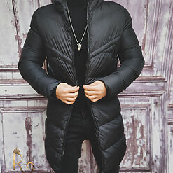 Geaca de barbati lunga foarte groasa cu gluga GC749 4