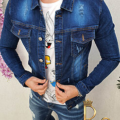 Albastru inchis cu nasturi - GB49-Reduceri