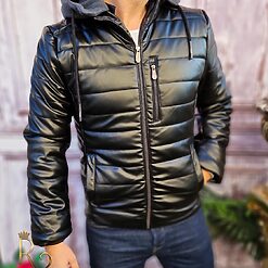 Geaca de iarna barbateasca gluga detasabila GC638 2