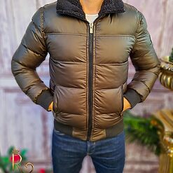 Geaca de iarna barbateasca verde croiala slim fit GC637 4