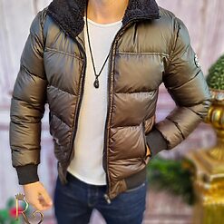 Geaca de iarna barbateasca verde croiala slim fit GC637 5
