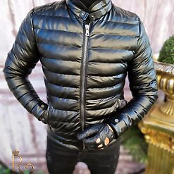 Geaca de iarna neagra imblanita la interior GC616 3