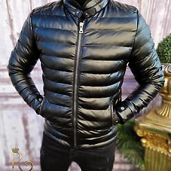 Geaca de iarna neagra imblanita la interior GC616 4