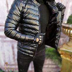 Geaca de iarna neagra imblanita la interior GC616 6