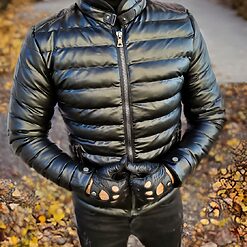 Geaca de iarna neagra imblanita la interior GC616 8