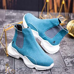 Ghete de barbati Bleu din piele intoarsa 100 naturala GH119 3