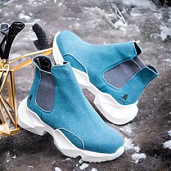 Ghete de barbati Bleu din piele intoarsa 100 naturala GH119 4