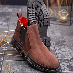 Ghete de barbati Maro din piele intoarsa 100 naturala GH124 3