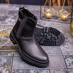 Ghete de barbati Negre din piele GH116 2