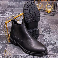 Ghete de barbati Negre din piele GH118 2