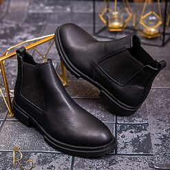 Ghete de barbati Negre din piele GH118 3