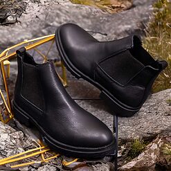 Ghete de barbati Negre din piele GH118 4