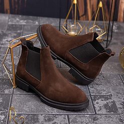 din piele 100% naturala întoarsă - GH115-Ghete