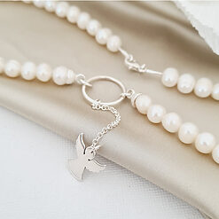 Lantisor cu Perle - Atingere de inger - Model sirag perle cu lantisor in prelungire - Argint 925-Colectii >> Comori Perlate >> Noutati