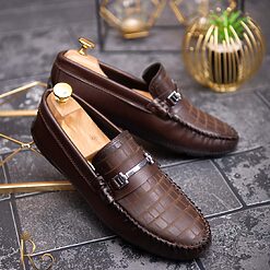 Piele croc maro – AD431-Mocasini Casual