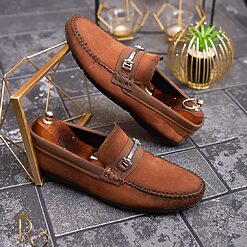 Piele intoarsa maro – AD432-Mocasini Casual