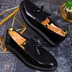 Mocasini casual de barbati cu talpa neagra si ciucuri – AD276 2