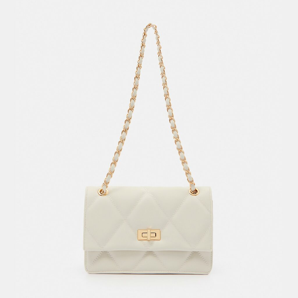 Mohito - Poșetă de umăr matlasată - Ivory-Accessories > bags