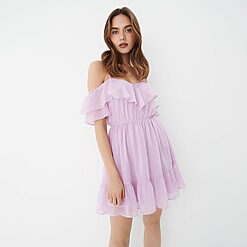 Mohito - Rochie mini tip cold shoulder - Violet-All > dresses > cocktail dresses