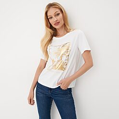 Mohito - Tricou de aplicație - Alb-All > t-shirts