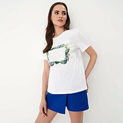 Mohito - Tricou din bumbac cu imprimeu - Alb-All > t-shirts