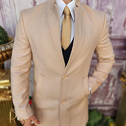 Crem cu nasturi - PT444-Paltoane