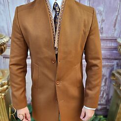 Palton de barbati Slim Fit Maro cu guler textil PT455 3