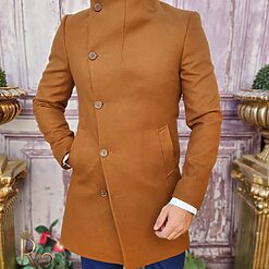 Palton de barbati Slim Fit Maro cu nasturi PT449 4