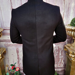 Negru cu nasturi - PT443-Paltoane