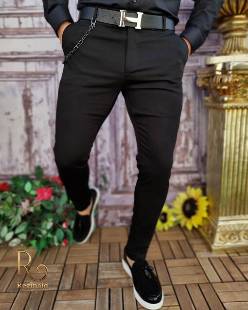 Pantalon elegant barbatesc negru