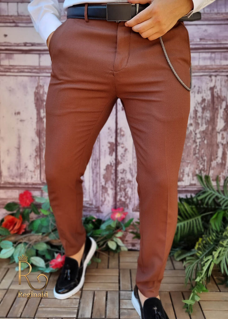 Pantaloni Brun caramel de bărbați
