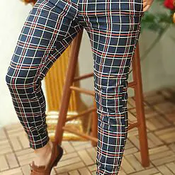 Pantaloni Slim Fit in dungi bleumarin