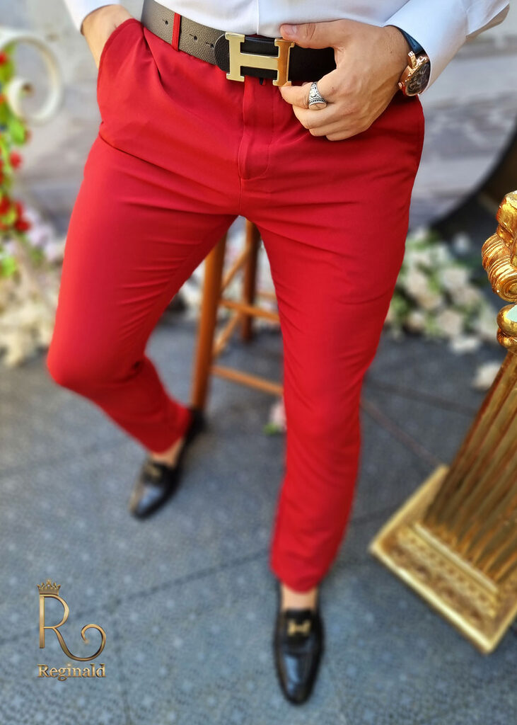 Pantaloni de barbati bordeaux