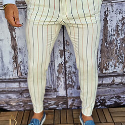 ivoire in dungi bleu/maro - PN500-Pantaloni