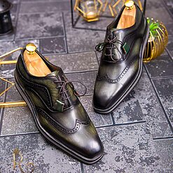 Verde patinat - P1601-Pantofi