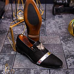 cu cap de leu argintiu - P1532-Pantofi