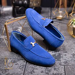 Pantofi Loafers de barbati albastru din piele naturala Reginald P1396 2