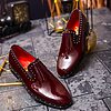 Pantofi Loafers de barbati bordo cu tinte