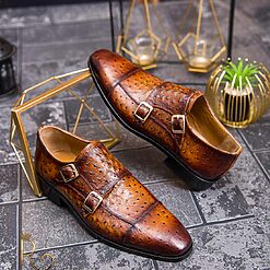 Pantofi Loafers de barbati din piele naturala Maro cu model P1594 3