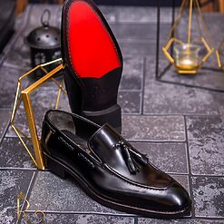 Negru cu ciucuri - P1569-Pantofi