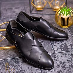 Negru cu model - P250-Pantofi