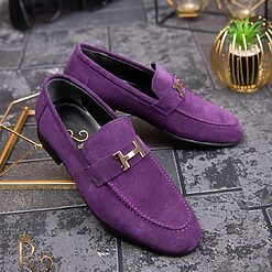 Pantofi Loafers de barbati mov din piele naturala Reginald P1453 2