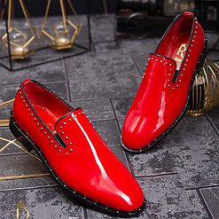 Pantofi Loafers de barbati rosii