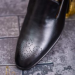 Pantofi Mocasini Loafers piele neagra P1633 2