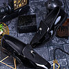 Pantofi barbati LOAFERS negri lacuiti cu piele intoarsa - P106-Pantofi
