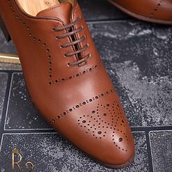Pantofi de barbati OXFORD maro piele naturala P1296 3