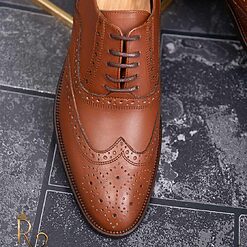 Pantofi de barbati OXFORD maro piele naturala P1298 3